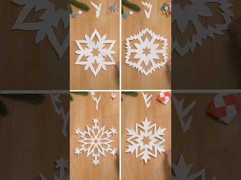 4 EASY CRAFTING SNOWFLAKE TUTORIAL | HOW TO CUT A SNOWFLAKE OUT OF PAPER ❄ inclArt