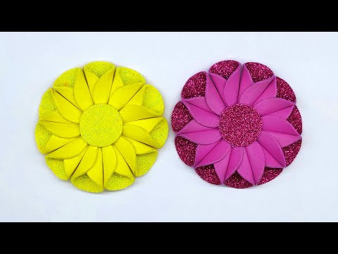 How to Make Glitter Foam Paper Flower How to Make Glitter Foam Paper Flower