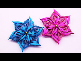 DIY 3D Snowflakes Ornaments❄️Cute Snowflake for Christmas Tree Decorations