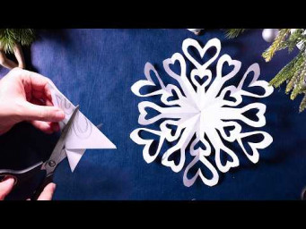 Как сделать снежинку из бумаги ❄️ Пошагово Вырезание из бумаги для принтера на Рождество и Новый год