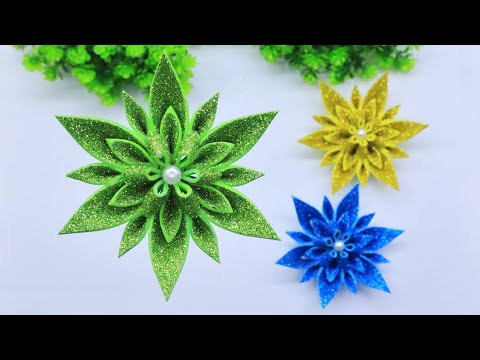 Easy Eva Foam Snowflakes❄️DIY Christmas and New Year Decorations