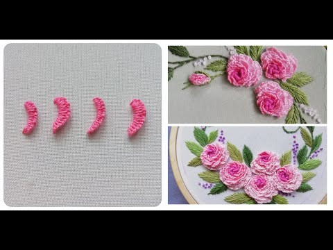 МК. Объемная вышивка. Наборный стежок. Volume embroidery. Set stitch. МК. Объемная вышивка. Наборный стежок. Volume embroidery. Set stitch.