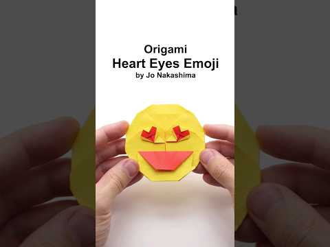 Origami Heart Eyes Emoji Origami Heart Eyes Emoji