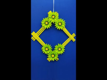 Wall  Hanging Decoration Ideas With Flower | Handmade Crafts #shorts