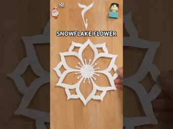 DIY PAPER SNOWFLAKE FLOWER | HOW TO MAKE SNOWFLAKES, CHRISTMAS CRAFT