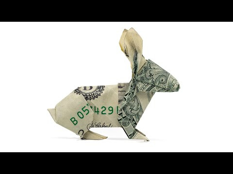 Origami Dollar Bill Rabbit tutorial (John Montroll) 折り紙 ウサギ $1 money billete Origami Dollar Bill Rabbit tutorial (John Montroll) 折り紙 ウサギ $1 money billete