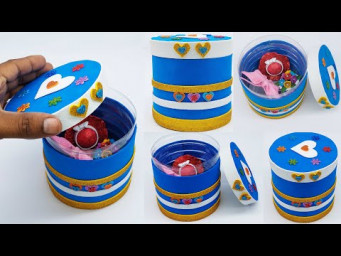 Best Out of Waste - Plastic Bottle Box - DIY - Waste Material Reuse - Easy Recycle Crafts