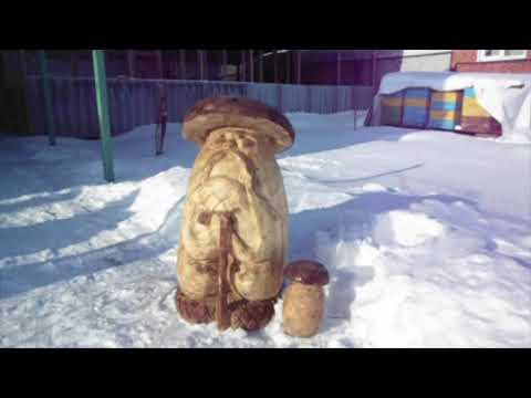 Анамалия-Лесовичок зимой ! Скульптура из дерева от деревенского самородка ! Анамалия-Лесовичок зимой ! Скульптура из дерева от деревенского самородка !
