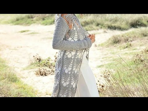 Узор крючком для кардигана - Crochet pattern for cardigan Узор крючком для кардигана - Crochet pattern for cardigan