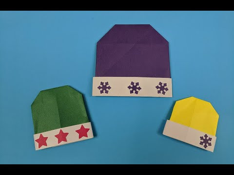 Шапка оригами из бумаги | Origami paper hat Шапка оригами из бумаги | Origami paper hat