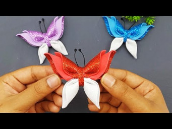 DIY Mariposa de L&aacute;mina de Espuma con Purpurina - Ideas para Manualidades