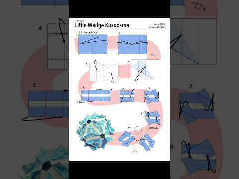 Little Wedge - super simple method unit origami kusudama