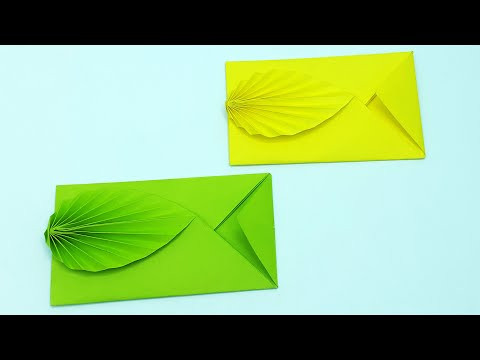 Easy Origami Leaf Envelope Making Tutorial - DIY Paper Envelope With Leaf - Paper Crafts Easy Origami Leaf Envelope Making Tutorial - DIY Paper Envelope With Leaf - Paper Crafts
