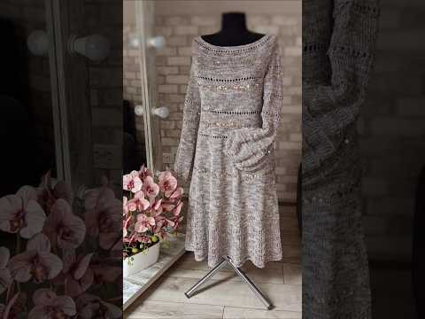 Сукня спицями #knitting #crochet #knit #handmade #shorts #dress #knittingdesign #вязання  #knittig