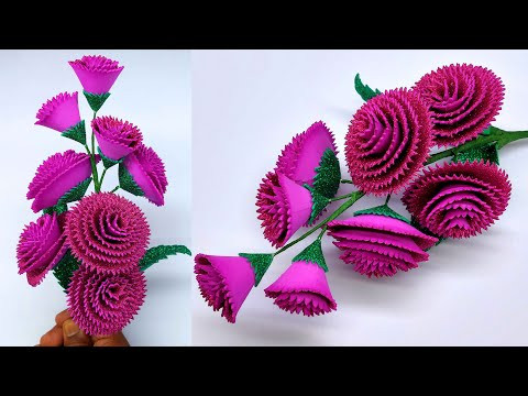 Beautiful Stick Flower Making at Home - How to Make Flower - Amazing Gift Ideas - DIY Home Decor Beautiful Stick Flower Making at Home - How to Make Flower - Amazing Gift Ideas - DIY Home Decor