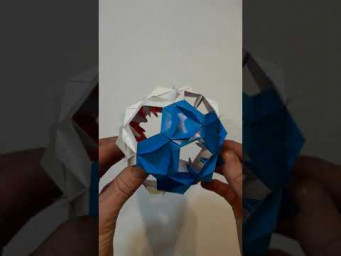 Кусудама Цветущая чайная роза (Алексей Жигулёв), Kusudama Blooming tea rose #Shorts