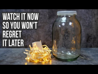 Glass jar + LED garland, a cool result that you'll definitely want to replicate!