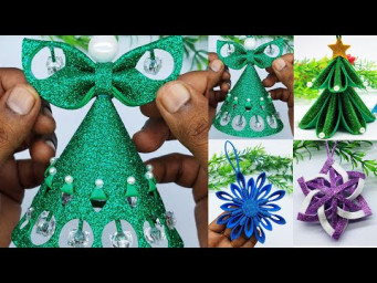 4 Types Of Christmas Ornaments - Handmade Christmas Ornaments - Decorate With Me - Dollar Tree DIY