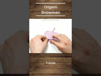 Origami Snowman #origami #shorts #christmas