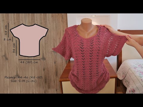 Кружевная кофточка спицами (часть 3) Кружевная кофточка спицами (часть 3)