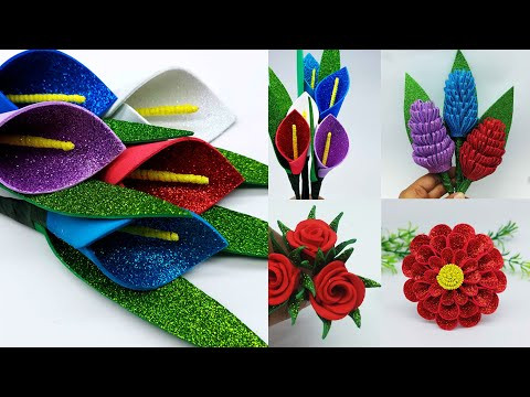 Easy flower making at home - Simple craft work with paper - Home decorating ideas paper craft Easy flower making at home - Simple craft work with paper - Home decorating ideas paper craft