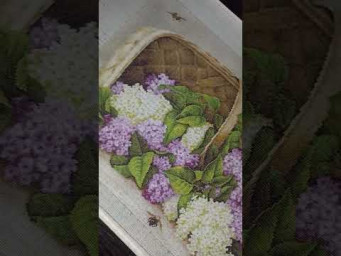 "Корзина с сиренью" Финиш. Видео уже на канале для спонсоров. #вышивка #творчество #искусство