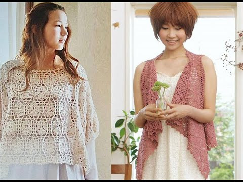 Ажурные модели крючком - топики, джемпера, кардиганы Ажурные модели крючком - топики, джемпера, кардиганы