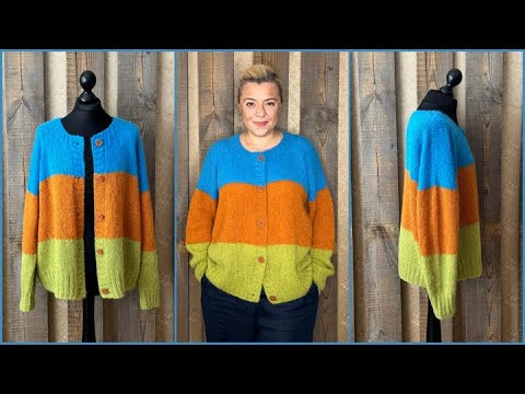 1. Кардиган с круглым вырезом спицами. МК. 1 часть. 1. Кардиган с круглым вырезом спицами. МК. 1 часть.