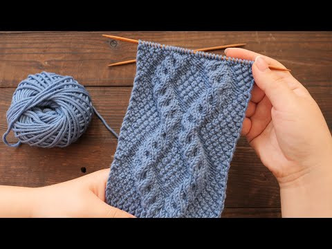 Узор «Жемчужные ромбы» спицами ❣ «Pearl rhombus» knitting pattern Узор «Жемчужные ромбы» спицами ❣ «Pearl rhombus» knitting pattern