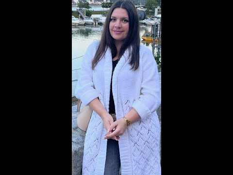 вяжем спицами кардиган с узором для начинающих Часть 1 вяжем спицами кардиган с узором для начинающих Часть 1