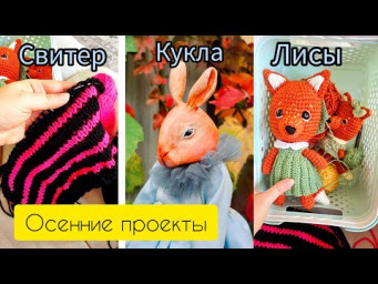 Осенние творческие проекты.  Лисы. Свитер. Новая кукла.