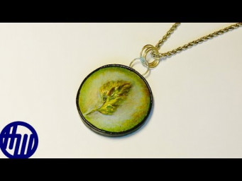 Летний кулон ВЕТОЧКА из гипса. Мастер класс