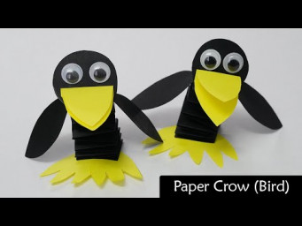 Moving Paper Toys   How to Make Paper Crow   DIY Paper Bird