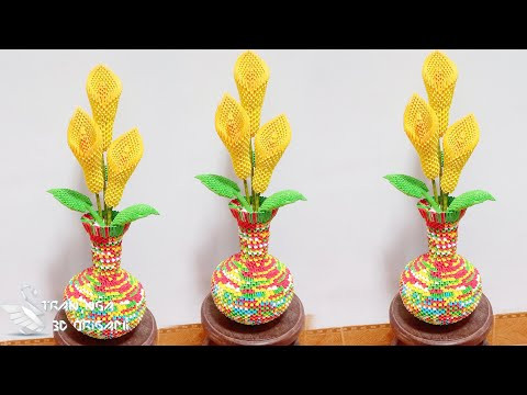 3d origami calla lily, arum lily ( size S ) tutorial | Tutorial de lirio de cala de origami 3d 3d origami calla lily, arum lily ( size S ) tutorial | Tutorial de lirio de cala de origami 3d