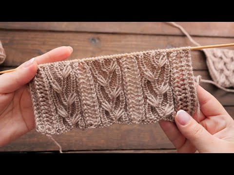 Микс узора &laquo;Веточки&raquo; спицами &laquo;Twigs&raquo; knitting pattern