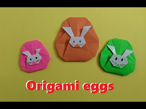 Easter paper craft | Easter origami egg | Пасхальное яйцо оригами с зайчиком Easter paper craft | Easter origami egg | Пасхальное яйцо оригами с зайчиком