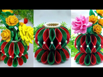 Cool Flower Vase Making at Home - How to Make Flower Pot - Home Decoration Craft - DIY Home Decor
