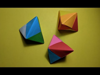 Пельмень оригами из бумаги. Многогранник оригами. Origami polyhedron