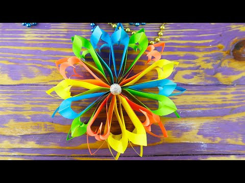 DIY СНЕЖИНКА Новогодний Декор из 8 полосок бумаги. Ёлочная игрушка. Christmas Decoration DIY СНЕЖИНКА Новогодний Декор из 8 полосок бумаги. Ёлочная игрушка. Christmas Decoration