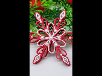 Christmas Snowflakes Making Ideas | Christmas Decor | DIY #shorts