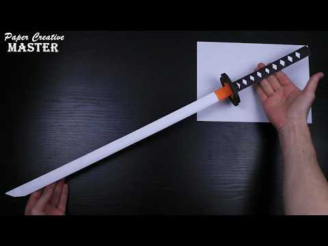 How to make a katana out of paper. Ninja Weapons How to make a katana out of paper. Ninja Weapons