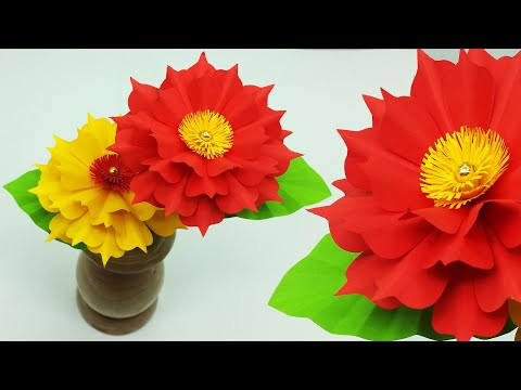 Beautiful Paper Flower Making | Home Decoration Ideas With Flower | Paper Crafts For School | DIY Beautiful Paper Flower Making | Home Decoration Ideas With Flower | Paper Crafts For School | DIY