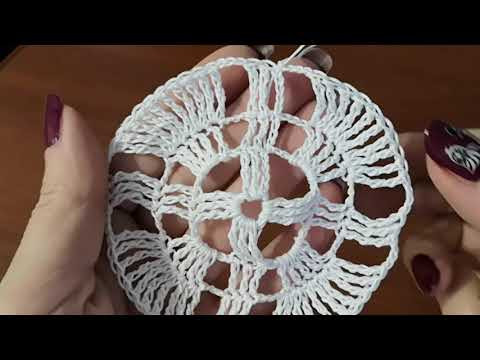 Салфетка ажурная 1Часть. Салфетка для начинающих. Салфетка ажурная 1Часть. Салфетка для начинающих.