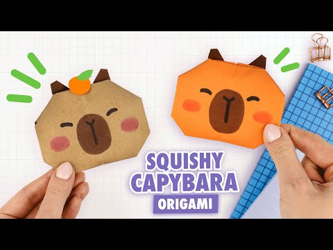 Оригами Сквиши Капибара из бумаги | Origami Squishy Paper Capybara Оригами Сквиши Капибара из бумаги | Origami Squishy Paper Capybara