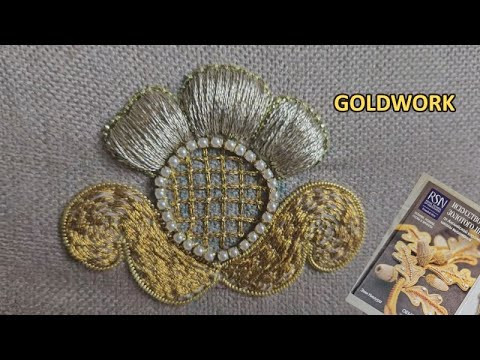 Goldwork, цветок, серединка, ч-4. Процесс без слов. Goldwork, цветок, серединка, ч-4. Процесс без слов.
