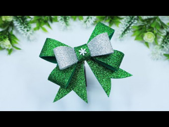 DIY Glitter Foam Bow Making Tutorial 