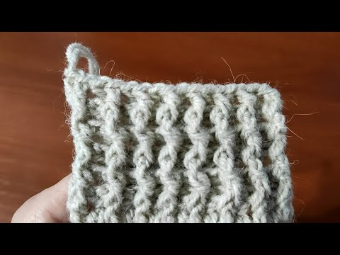 Рельефные столбики с накидом. Урок 9. Рельефные столбики с накидом. Урок 9.