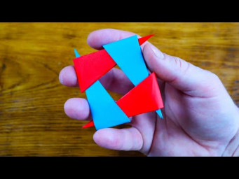 How to make ninja star shuriken from paper in two minutes  | Tutorial  |Бумажный ниндзя сюрикен!