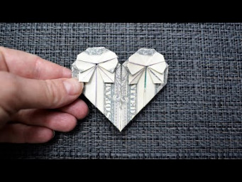 My MONEY HEART with BOWS | Dollar Origami for Valentine's Day | Tutorial DIY by NProkuda