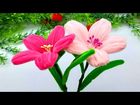 DIY Pipe Cleaner Lily Flower DIY Pipe Cleaner Lily Flower